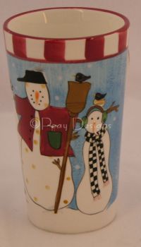 Sakura Debbie Mumm SNOWMAN Tall Latte Mug